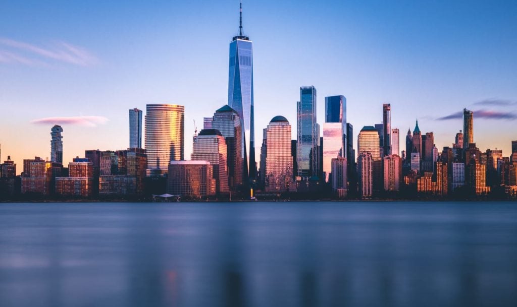Freedom Tower and Lower Manhattan from New Jersey