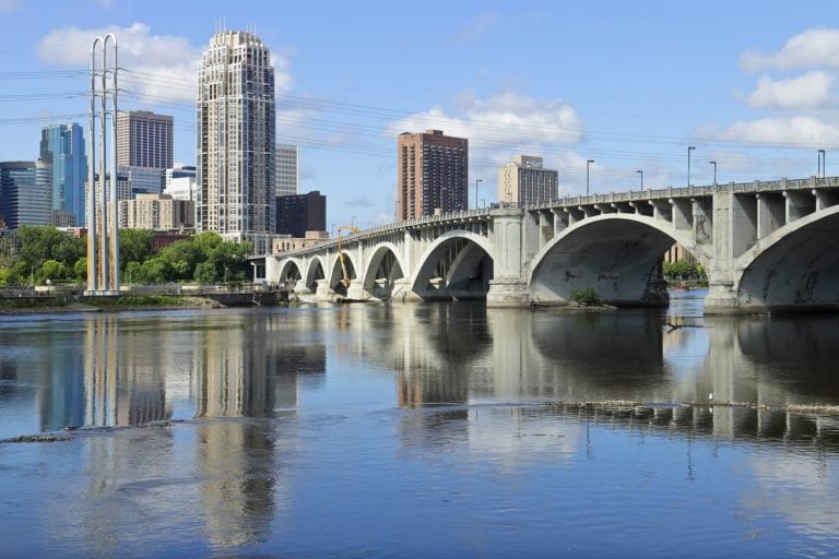 Minneapolis Skyline + Central Avenue Bridge