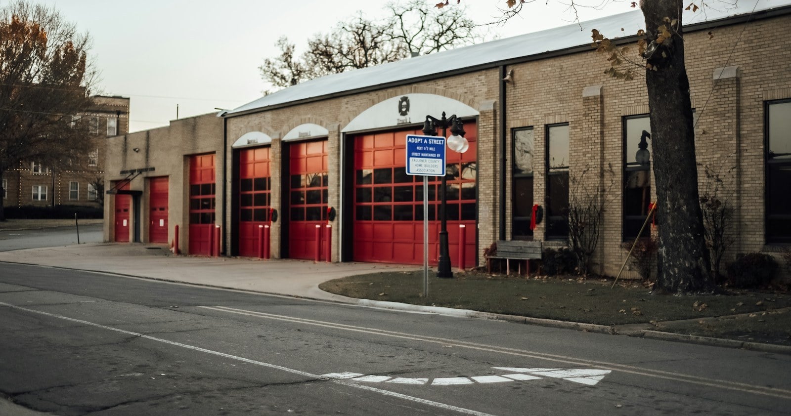 Historic fire station in downtown Conway, Arkansas