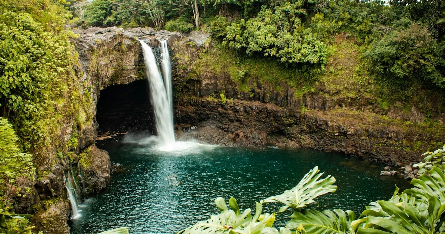 Rainbow Falls on the Wailuku River in Hilo, Hawaii