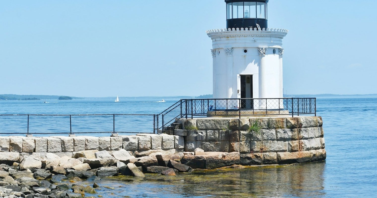 Bug Light lighthouse at Bug Light Park in South Portland, Maine
