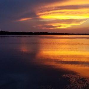 Sunset over Medicine Lake in Plymouth, Minnesota