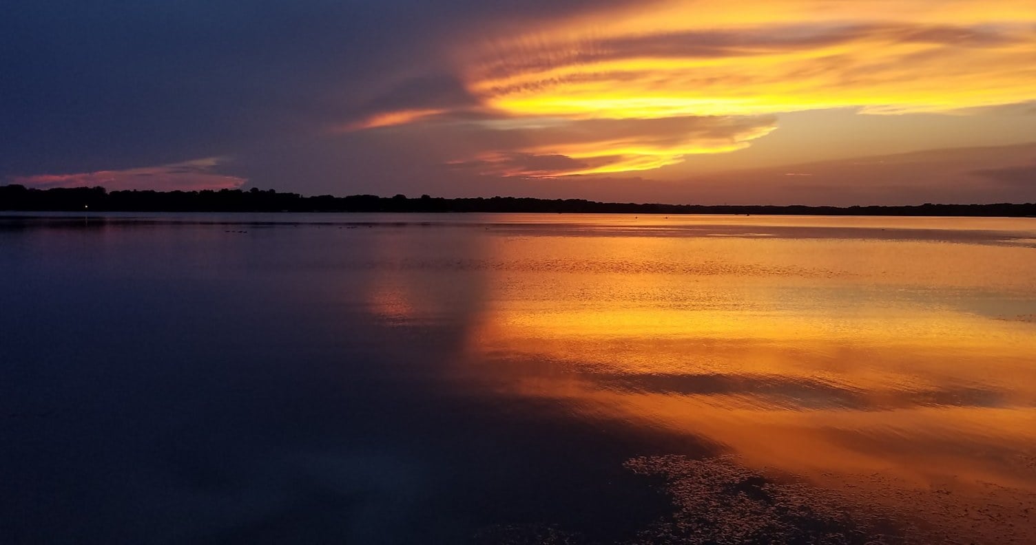 Sunset over Medicine Lake in Plymouth, Minnesota