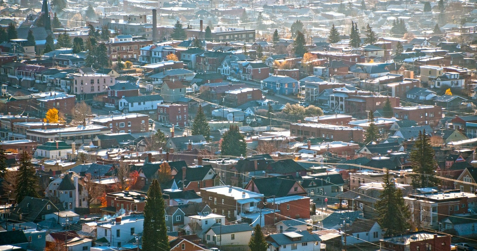 Uptown Butte hillside, Butte Montana