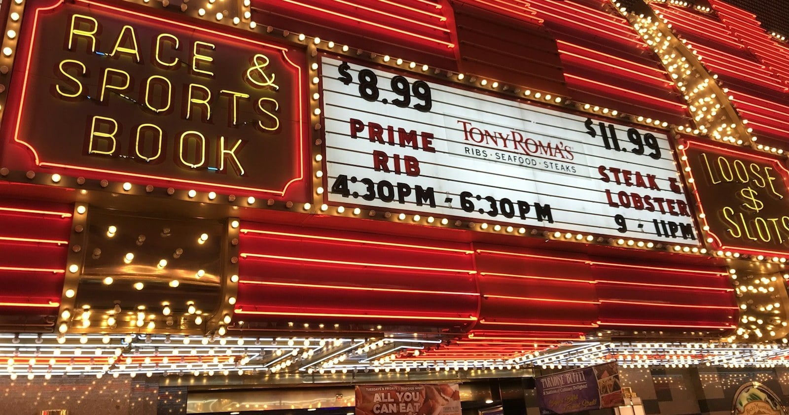 Race and sports book casino neon in North Las Vegas, Nevada