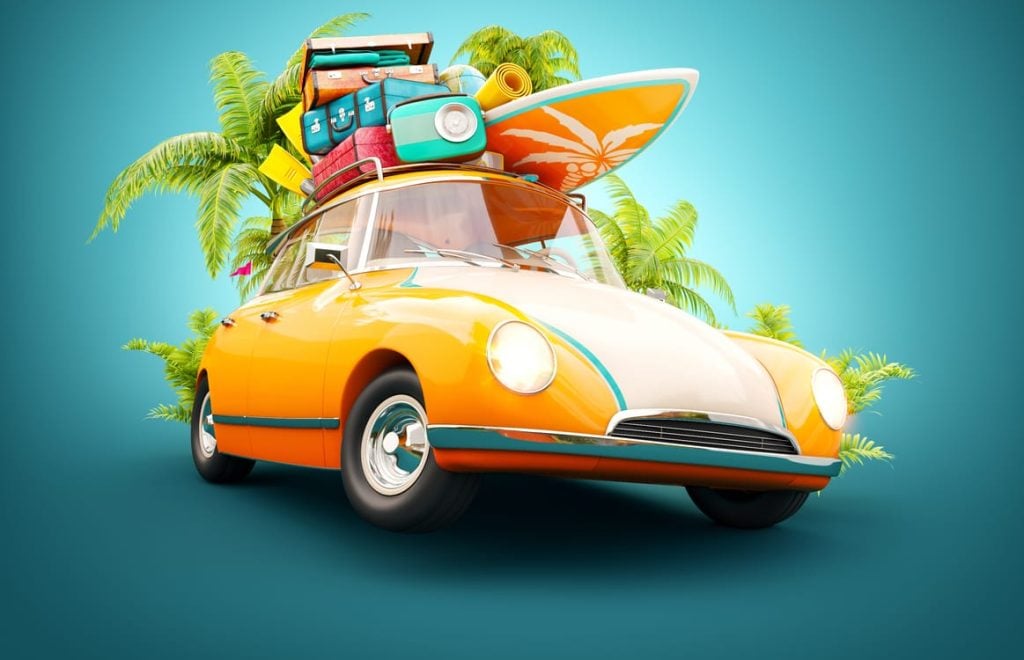 summer travel illustration