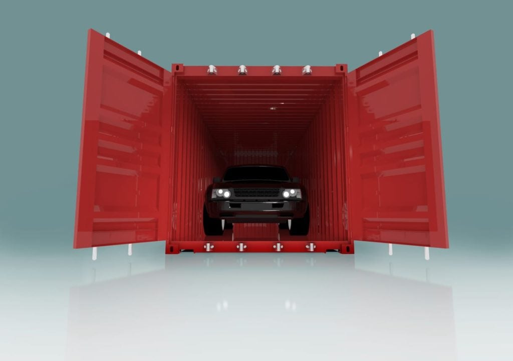 car inside container