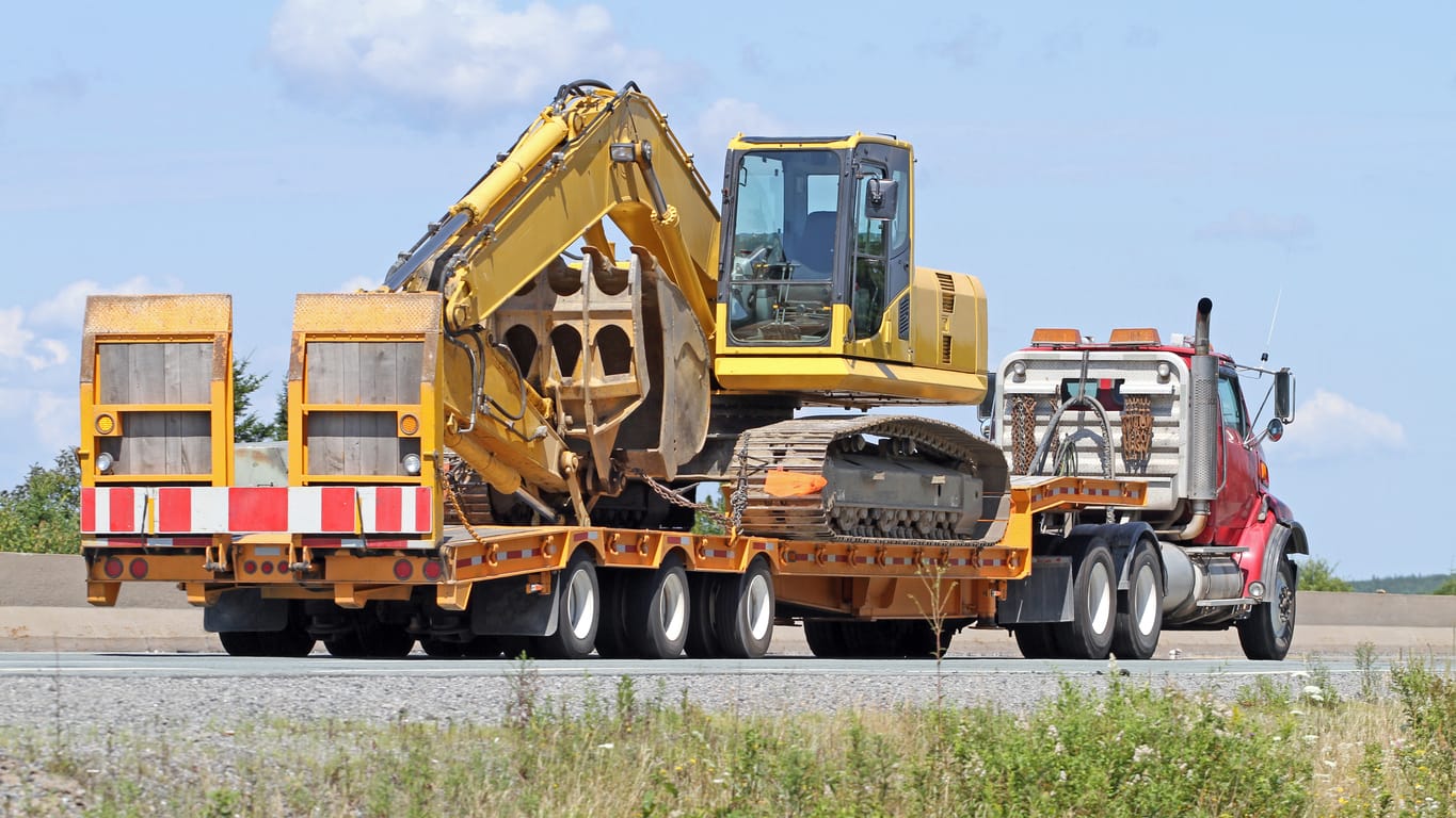 Transporting An Excavator