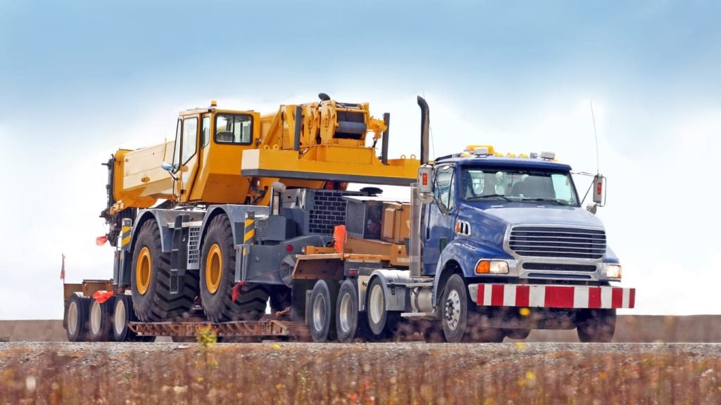 Transporting A Mobile Crane