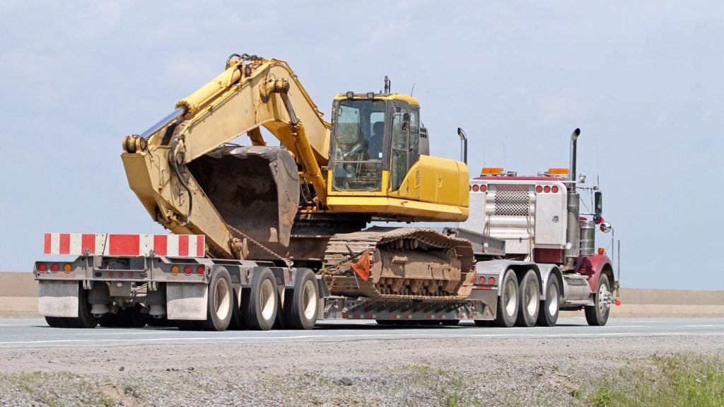 Transporting An Excavator