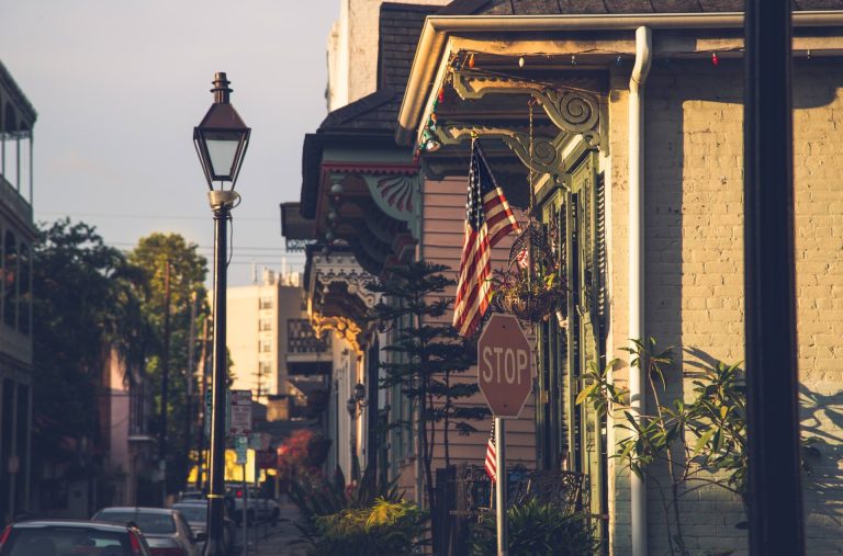 New Orleans street with historic buildings