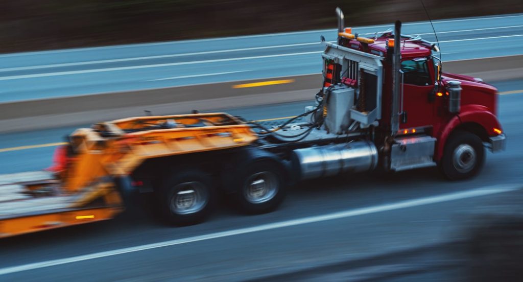 Semi Truck in Motion