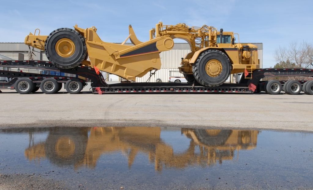 Earth Mover on Trailer