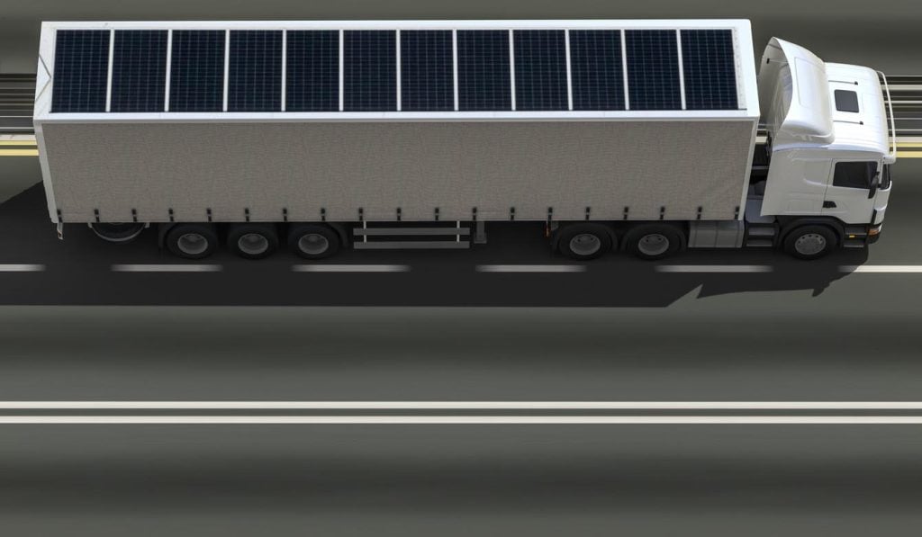 3D rendering of generic transportation concept at dawn