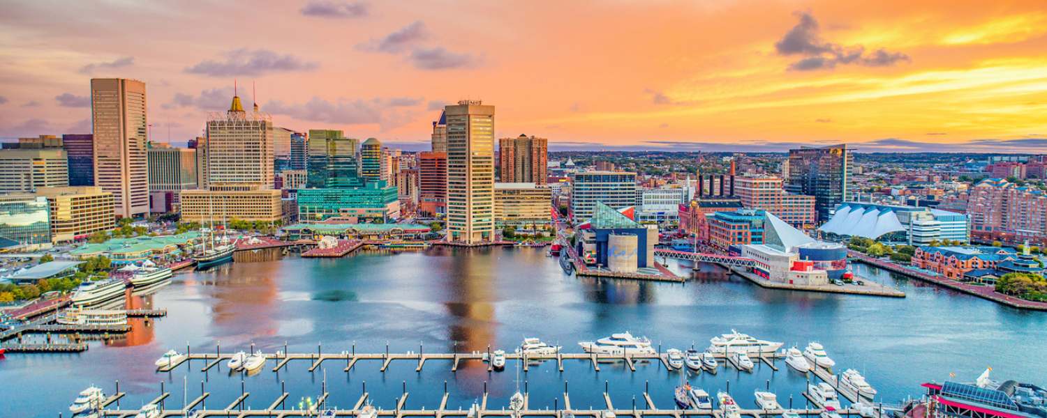 Baltimore, Maryland Inner Harbor skyline