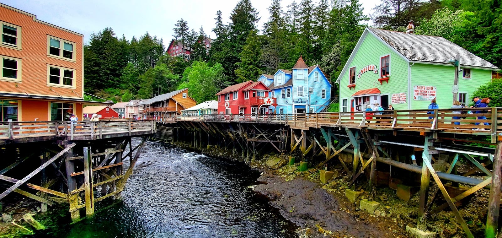 Creek Street boardwalk over Ketchikan Creek, Ketchikan, AK