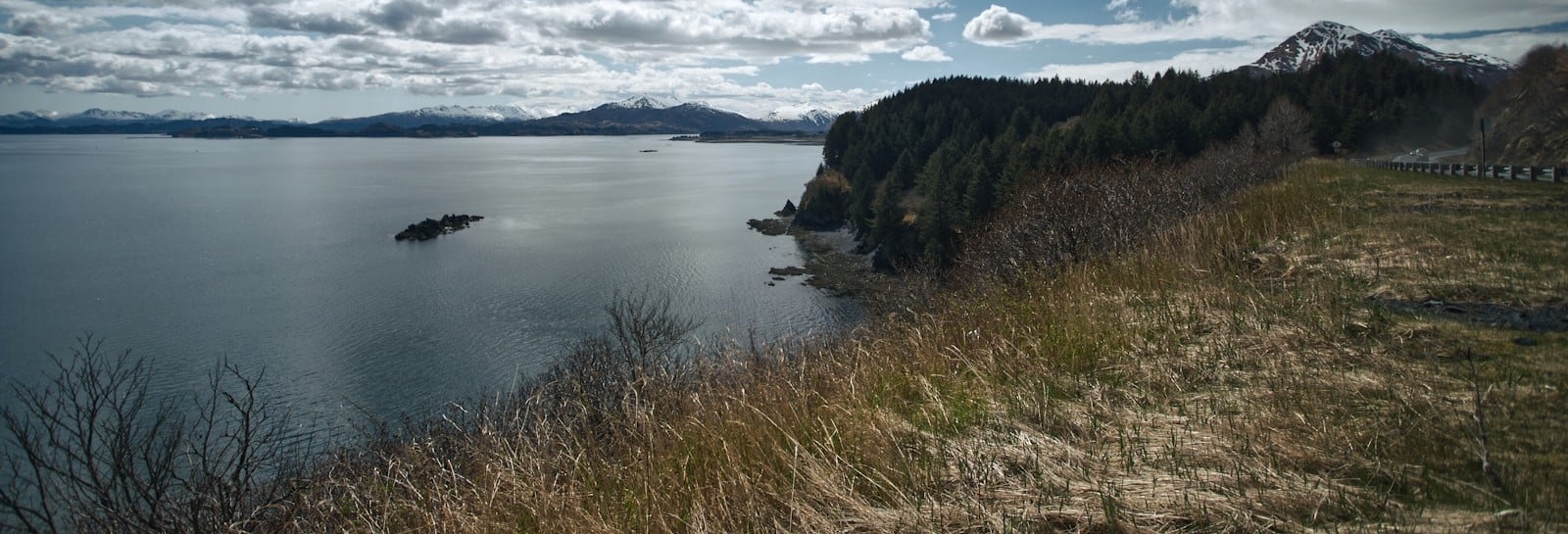 Chiniak Bay coastline at Deadman's Curve, Kodiak, AK