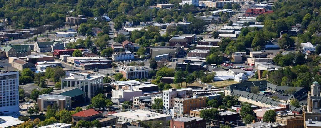 Downtown Hot Springs, AR from Hot Springs Mountain