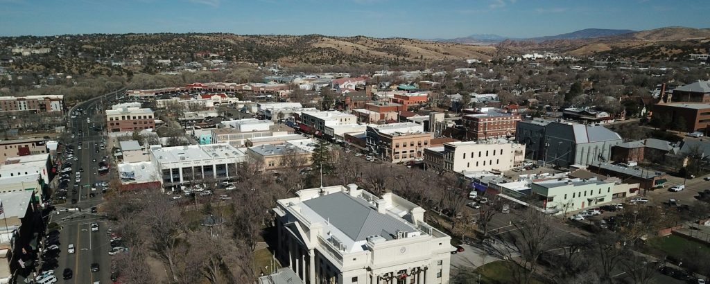 Historic Courthouse Square and downtown Prescott, AZ