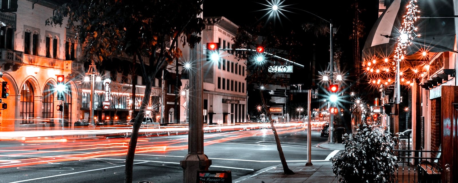 Downtown Riverside at night, Riverside, CA