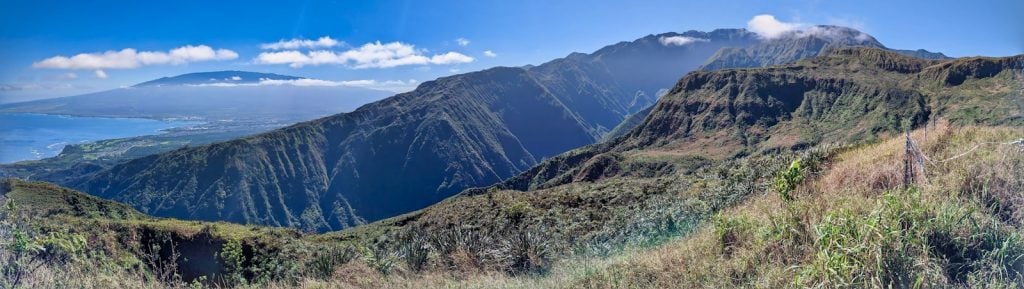 Waihee Ridge panorama above Wailuku, Maui, HI