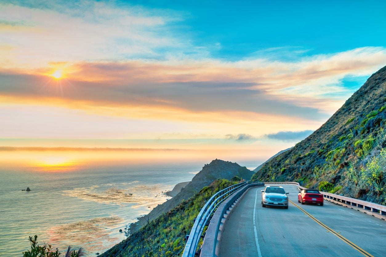 Pacific Coast Highway along the Big Sur coastline