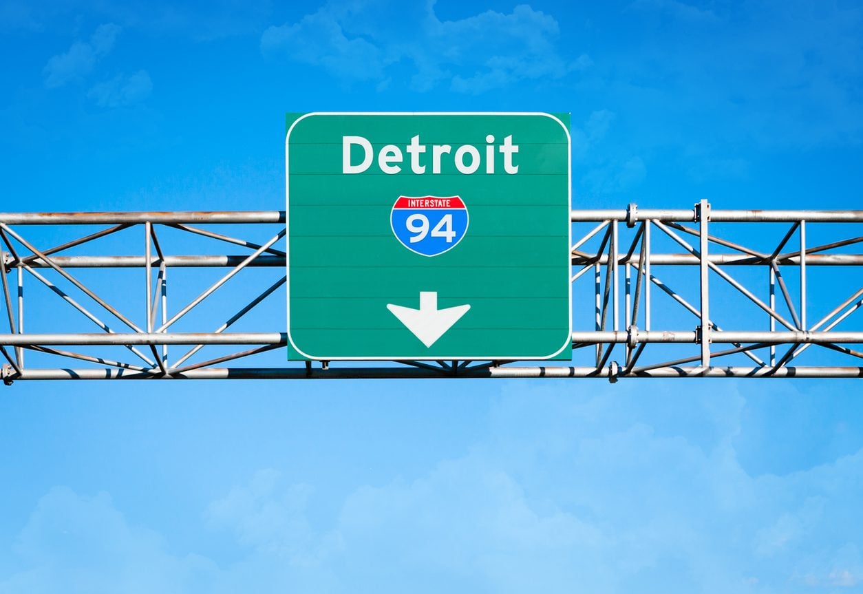 Interstate 94 sign for Detroit