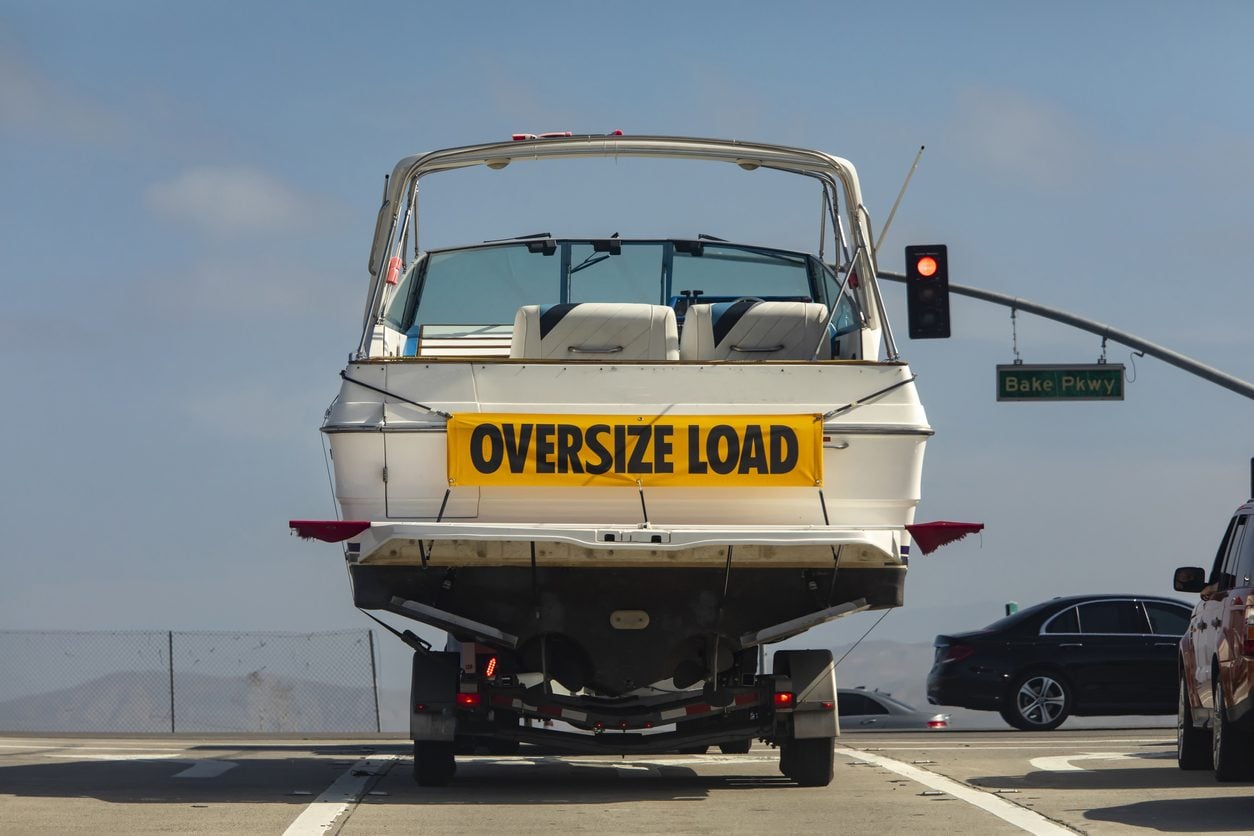 Oversize load bound for a port