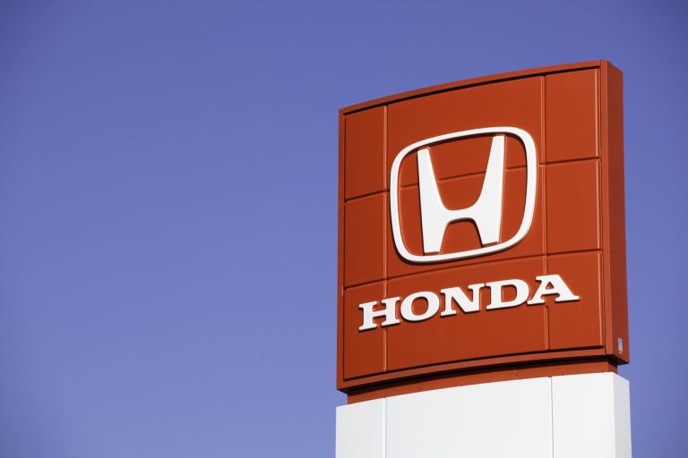 Honda sign at a car dealership