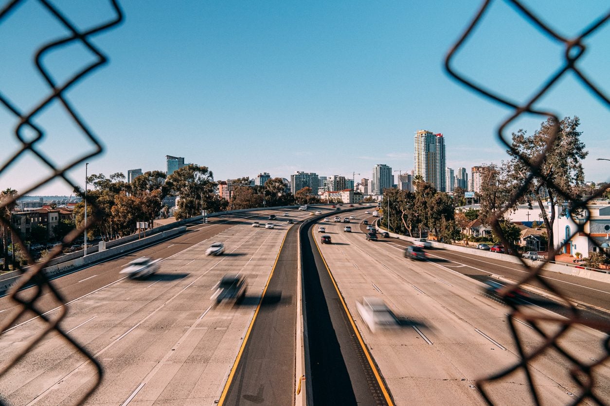 Interstate 5 traffic through San Diego