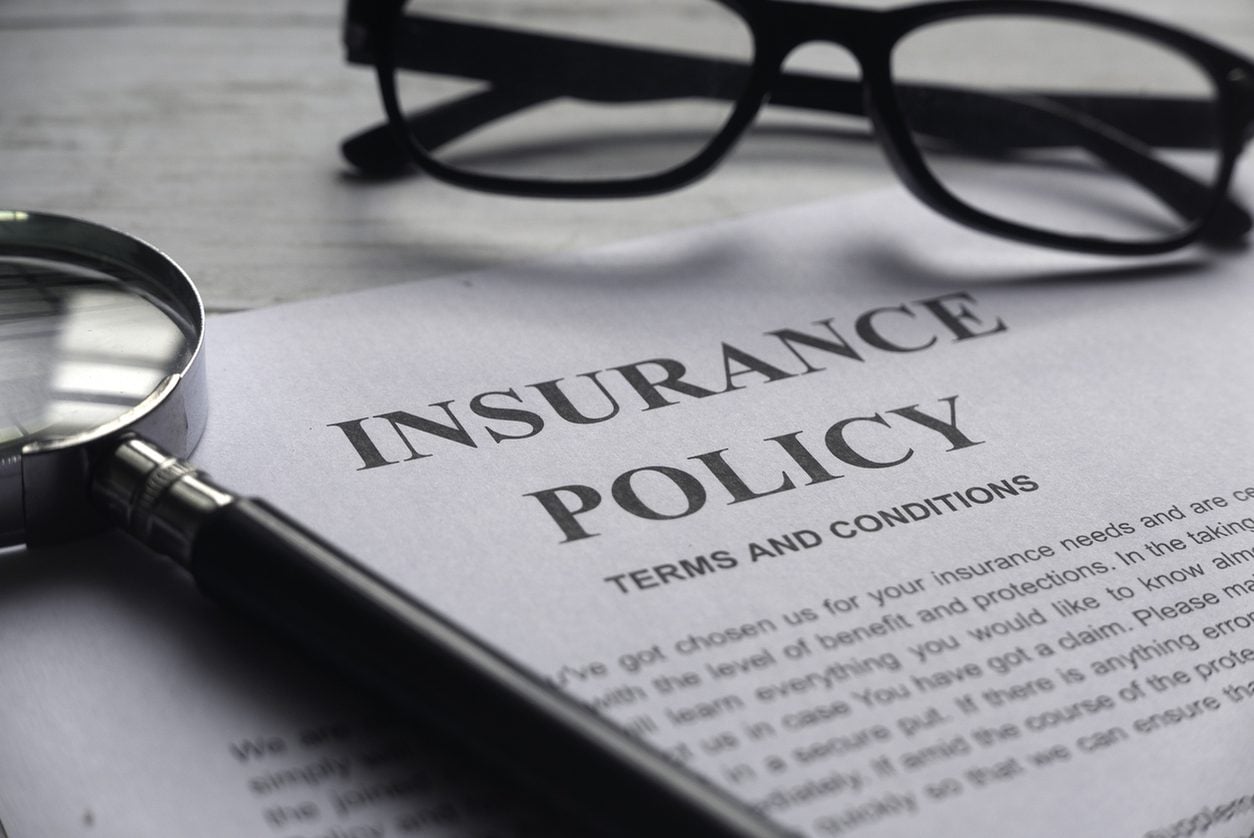 Insurance policy terms and conditions document