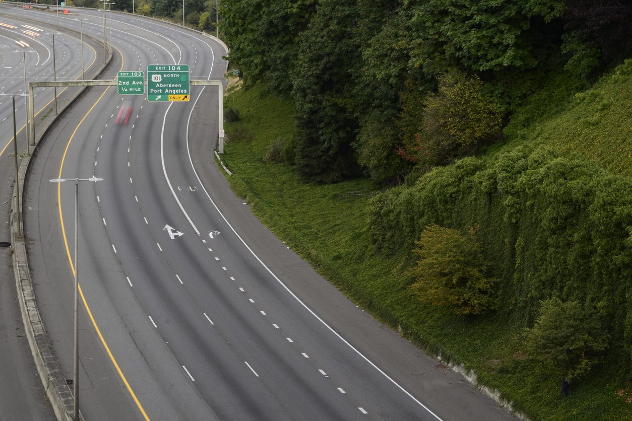 Interstate 5 in the early morning