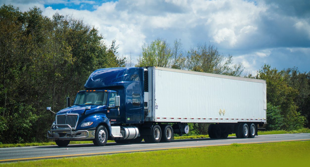 Semi truck on a Florida highway