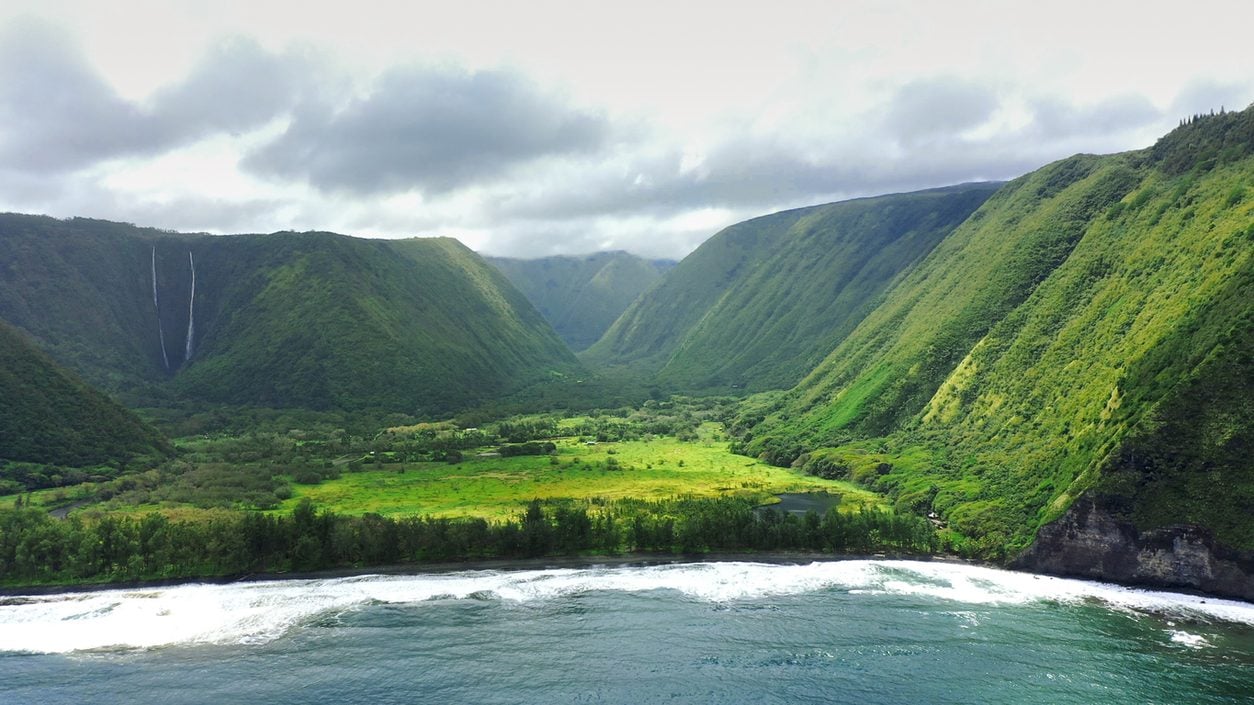 Waipio Valley and bay on the Big Island of Hawaii